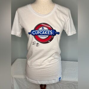 Johnny Cupcakes London SIGNED! NWT!! White T-Shirt woman’s L